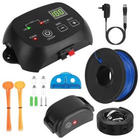 Dog Fence System Pet Containment System with 100 Adjustable Levels IPX7 Waterproof Rechargeable Receiver Underground Fence for Small Medium Large