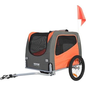 VEVOR Dog Bike Trailer, Supports up to 66 lbs, Pet Cart Bicycle Carrier, Easy Folding Frame with Quick Release Wheels, Universal Bicycle Coupler