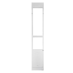 VEVOR Dog Door for Sliding Glass Door, 91 to 96 in Adjustable Height, Aluminum Alloy Frame with Metal Rotating Hinges, Lock Design (Curtain Size: Size XL, size: Door Height (91-96 inch))